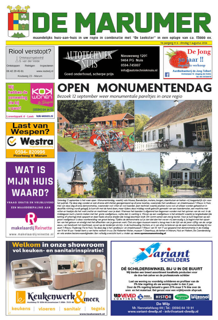 HRMedia & events - De Marumer augustus 2026